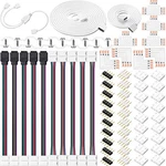 Honoson 5050 4 Pin Rgb 10mm Led Strip Connector Kit Extension Cable, Str. Fixed Price $22.40.