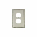 Nostalgic Warehouse Rop Swplt D Rope Single Duplex Wall Plate - Nickel. Fixed Price $7.87.