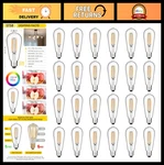 Dimmable Vintage Led Edison Bulbs 6w 750 Lumens Warm White 2700k Clear Glass, Pa. Fixed Price $95.99.