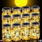 12 Pack Solar Lanterns Outdoor Waterproof Glass Mason Jar Lights 30 Led. Fixed Price $59.99.