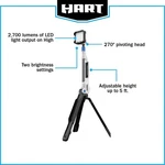 Hart Hybrid(batt Or Cord) 5 Tripod Led Work Light 2,700 Lumens (tool Only) New. Fixed Price $95.00.