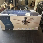 Harbor Breeze Hamilton 52-in Matte Black Indoor Ceiling Fan With Light (5 Blade). Fixed Price $100.00.