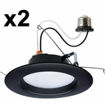 2 X Satco Lighting S11835r1 Nuvo 6" Recessed Trim With Baffle Trims - Ic Rated B. Fixed Price $14.75.