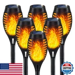 Ikeeruic Solar Torch Light Outdoor W/ Flickering Flame For Garden Patio Yard Dec. Fixed Price $51.02.