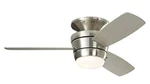 Harbor Breeze Mazon 44-in Brushed Nickel Flush Mount Indoor Ceiling Fan. Fixed Price $99.00.