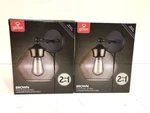 2pk Globe Brown 1-light Matte Black And Gold Plug-in Or Hardwire Wall Sconce. Fixed Price $49.49.