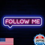 Lumoonosity Follow Me Neon Sign Usb Powered Led Light For Streamer Gamer Influen. Fixed Price $69.04.