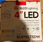 Elco El475ct5d The Ply System 4" Integrated Led Open Recessed - White. Fixed Price $70.00.