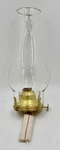No 2 Brass Kerosene Oil Lamp Burner B&p Queen Anne W/ Glass Chimney. Fixed Price $30.00.