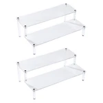 Bycy 2 Pack 2-tier Clear Acrylic Display Stand Tier - Pack,. Fixed Price $29.10.