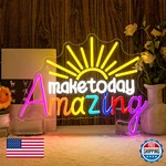 Horseneon Make Today Amazing Neon Sign Colorful Sun Led Light Signs Wall De. Fixed Price $51.71.