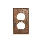 Premier Copper Products Hand-hammered Duplex Outlet Cover. Fixed Price $12.00.