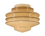 B&p Lamp 4" Fitter, Nu-gold Art Deco Pendant/fixture Shade, 6 1/2" Drop. Fixed Price $175.80.