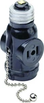 Leviton 01406-000 Black Plastic Lampholder With Outlet & Pull Chain (pack Of 10). Fixed Price $30.00.