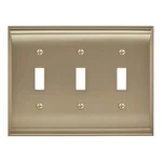 Amerock Gold 3-gang 3-toggle Wall Plate (1-pack). Fixed Price $11.95.