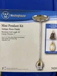 Westinghouse Lighting 70287 Ab Mini Pendant Kit Antique Brass New Adjustable. Fixed Price $20.00.