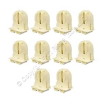 10 Leviton Fluorescent Lampholders Light Socket T-8 Low Profile Bi-pin 13652-np. Fixed Price $14.24.