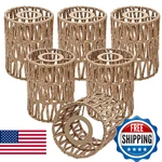 6 Pack Rattan Lamp Shade Small, Boho Mini Shades Replacement, Vintage Hangi. Fixed Price $69.48.