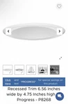 Progress Lighting P8268-28 Recessed Light Trim Satin White Finish, 18 Pack. Fixed Price $8.00.