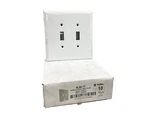 10 Pack Taymac Wjw-tt 2-gang 2-toggle Metal Wallplate Jumbo White Smooth. Fixed Price $19.99.