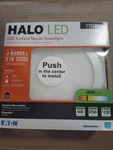 (4)halo 5 /6 Led Surface Mount Downlight Recessed Remodel Light 3000k (new). Fixed Price $30.00.