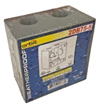 Orbit 2db75-5 Weatherproof Electric Box 2-gang, (5) 3/4" Holes, Gray. Fixed Price $22.25.