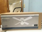 Hampton Bay Ub42swh-sh Littleton 42 In. Indoor White Ceiling Fan With Light Kit. Fixed Price $40.99.