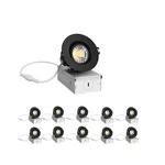 Zyc 3 Inch Gimbal Led Recessed Light - 10 Pack Black Lights, .... Fixed Price $142.19.