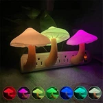 Led Night Light Mushroom Wall Socket Lamp Eu Us Plug Warm White Light-control Se. Fixed Price $29.74.