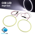 2x Angel Eyes Cob Halo Ring White 60mm-130mm Led Light Headlight Fog Housing. Fixed Price $14.84.
