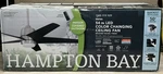 Hampton Bay Mena 54" Indoor/outdoor Brushed Nickel Ceiling Fan Remote Read. Fixed Price $104.00.