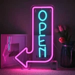 Looklight Open Arrow Neon Sign For Wall Decor Blue Pink Led Light Decora.... Fixed Price $51.52.