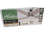 Hunter Channing 54 In. Express Indoor Brushed Nickel Ceiling Fan Remote +light. Fixed Price $109.99.
