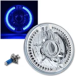 7" Motorcycle Crystal Clear Sc Blue Led Halo Projector Halogen Headlight Lamp. Fixed Price $33.96.