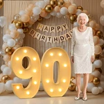 Mixifox 90 Light Up Numbers 3 Feet Tall, Marquee For Party, 90th Birt. Fixed Price $79.29.