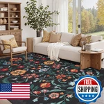 Garveehome Washable Rug 8x10 Area Rugs For Living Room, Floral Bedroom,. Fixed Price $147.23.