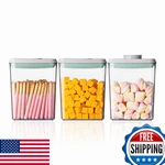 Ankou Pop Airtight Food Storage Containers Lids- 3 Pcs Stackable One Button. Fixed Price $49.40.