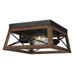 Dewenwils Farmhouse Flush Mount Ceiling Light Wood Grain Finish 2-light Metal Fi. Fixed Price $83.32.
