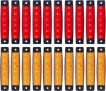 Tmh 20 Pcs 3.8" Amber + Red Light 6led Side Marker Lights, /. Fixed Price $27.98.