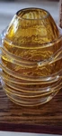 Lbl Lighting Spencer Pendant Lamps In Amber Glass.. Fixed Price $95.00.
