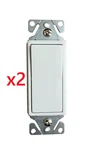 (lot Of 2) Eaton 7511w Lighted Decora Decorator Switch 15a 120v White *new*. Fixed Price $6.00.
