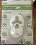 Hunter 3 Speed Ceiling Fan Remote Model 99122 New Sealed. Fixed Price $40.00.