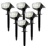 Tecknet 6-pack 59 Led Solar Spot Lights Outdoor, Waterproof Landscape Lighting. Fixed Price $106.30.