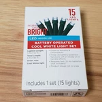 Make The Season Bright Battery Operated Led Cool White Light Set Of 15 Christmas. Fixed Price $6.47.