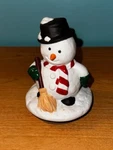 Koto Ceramic Snowman Jar Candle Topper Dated 2000, Christmas Holiday K0001. Fixed Price $12.95.