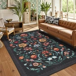 Garveehome Washable Rug 5x7 Area Rugs For Living Room, Floral Bedroom, S. Fixed Price $105.35.