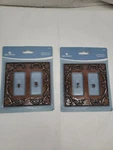 Brainerd French Lace Sponged Copper Double Decora Plate-64260-lot Of 2 Plates. Fixed Price $19.99.