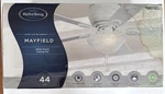 New Harbor Breeze Mayfield 44-in White Indoor Flush Mount Ceiling Fan With Led. Fixed Price $39.99.