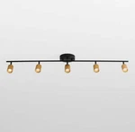 Vidalite 4 Ft. 2450 Lumens Black And Brass Modern Led Track Light, 7-watt 5-bulb. Fixed Price $130.00.