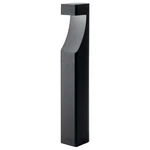 Textured Black One Light Bollard From The No Family Collection. Fixed Price $234.99.